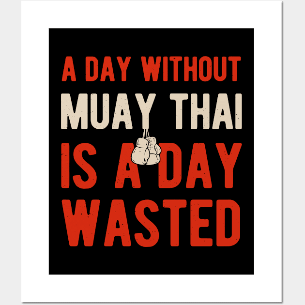 Funny Muay Thai Wall Art by TheVintageChaosCo.